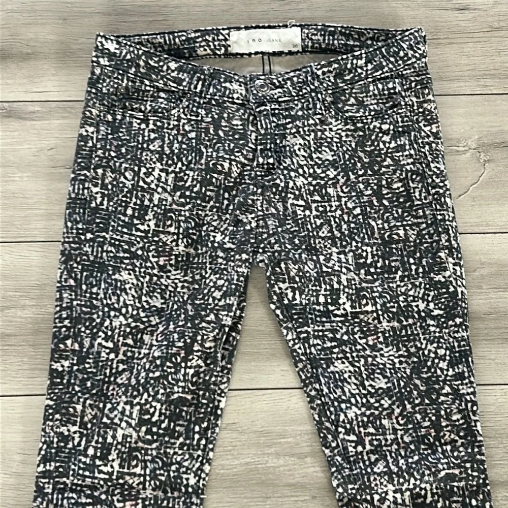 IRO Abril Print slim skinny Jeans denim intermix size 26